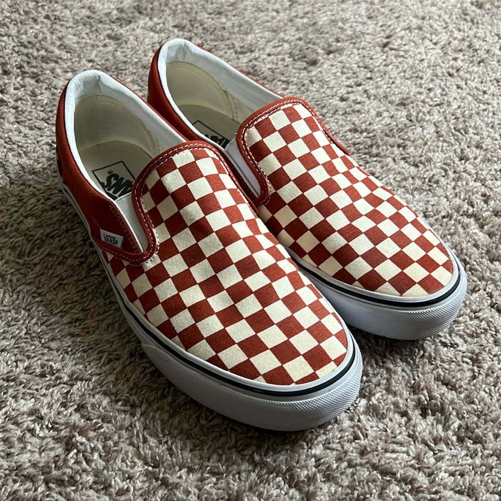 VANS checkered slip ons - men’s 10.5